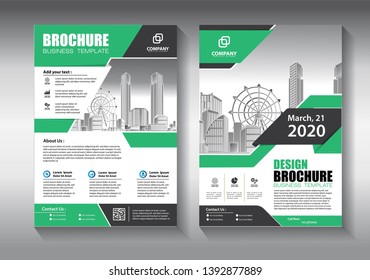 Business abstract vector template. Brochure design, cover modern layout, annual report, poster, flyer in A4 with colorful triangles, geometric shapes for tech, science, market with light background