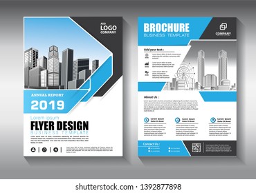 Business abstract vector template. Brochure design, cover modern layout, annual report, poster, flyer in A4 with colorful triangles, geometric shapes for tech, science, market with light background