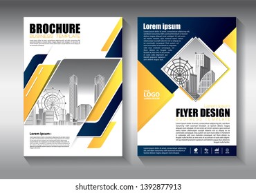 Business abstract vector template. Brochure design, cover modern layout, annual report, poster, flyer in A4 with colorful triangles, geometric shapes for tech, science, market with light background