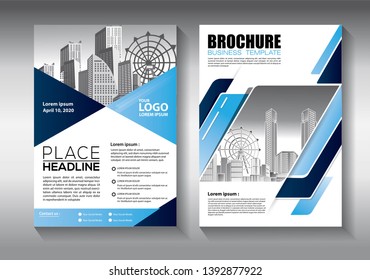 Business abstract vector template. Brochure design, cover modern layout, annual report, poster, flyer in A4 with colorful triangles, geometric shapes for tech, science, market with light background