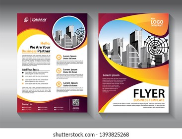 Business abstract vector template. Brochure design, cover modern layout, annual report, poster, flyer in A4 with colorful triangles, geometric shapes for tech, science, market with light background