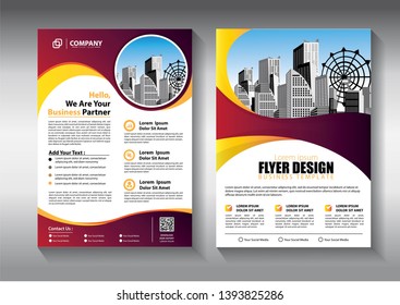 Business abstract vector template. Brochure design, cover modern layout, annual report, poster, flyer in A4 with colorful triangles, geometric shapes for tech, science, market with light background