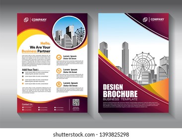 Business abstract vector template. Brochure design, cover modern layout, annual report, poster, flyer in A4 with colorful triangles, geometric shapes for tech, science, market with light background