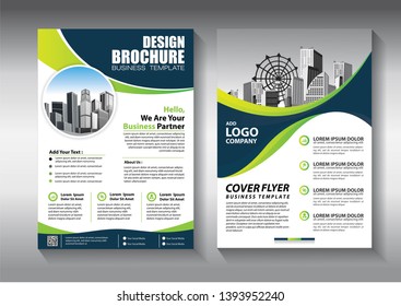 Business abstract vector template. Brochure design, cover modern layout, annual report, poster, flyer in A4 with colorful triangles, geometric shapes for tech, science, market with light background