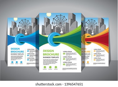 Business abstract vector template. Brochure design, cover modern layout, annual report, poster, flyer in A4 with colorful geometric shapes for tech, science, market with light background