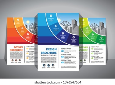 Business abstract vector template. Brochure design, cover modern layout, annual report, poster, flyer in A4 with colorful geometric shapes for tech, science, market with light background