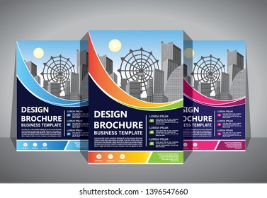 Business abstract vector template. Brochure design, cover modern layout, annual report, poster, flyer in A4 with colorful geometric shapes for tech, science, market with light background