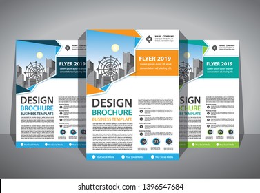 Business abstract vector template. Brochure design, cover modern layout, annual report, poster, flyer in A4 with colorful geometric shapes for tech, science, market with light background