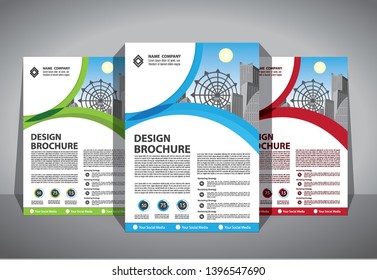 Business abstract vector template. Brochure design, cover modern layout, annual report, poster, flyer in A4 with colorful geometric shapes for tech, science, market with light background