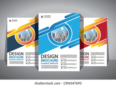 Business abstract vector template. Brochure design, cover modern layout, annual report, poster, flyer in A4 with colorful geometric shapes for tech, science, market with light background