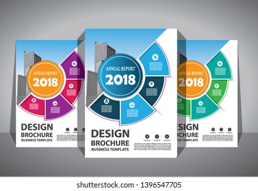 Business abstract vector template. Brochure design, cover modern layout, annual report, poster, flyer in A4 with colorful geometric shapes for tech, science, market with light background