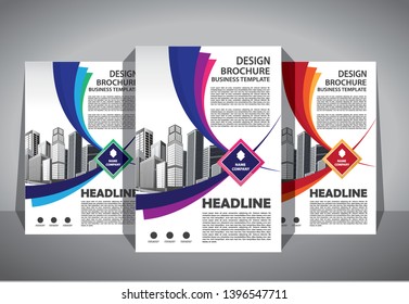 Business abstract vector template. Brochure design, cover modern layout, annual report, poster, flyer in A4 with colorful geometric shapes for tech, science, market with light background