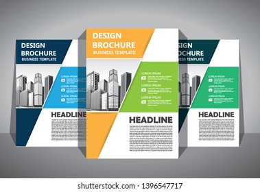 Business abstract vector template. Brochure design, cover modern layout, annual report, poster, flyer in A4 with colorful geometric shapes for tech, science, market with light background