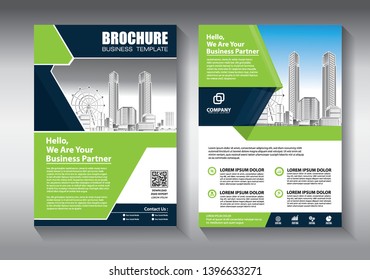 Brochure Design Template Vector Flyers Report Stock Vector (Royalty ...