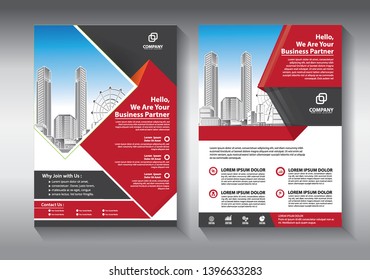 Business abstract vector template. Brochure design, cover modern layout, annual report, poster, flyer in A4 with colorful geometric shapes for tech, science, market with light background