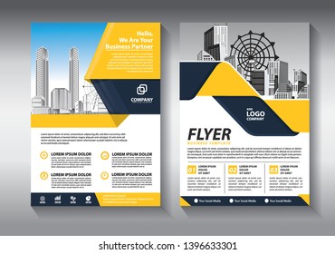 Business abstract vector template. Brochure design, cover modern layout, annual report, poster, flyer in A4 with colorful geometric shapes for tech, science, market with light background