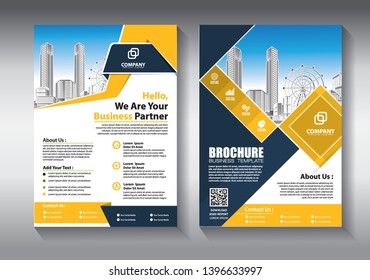 Business abstract vector template. Brochure design, cover modern layout, annual report, poster, flyer in A4 with colorful geometric shapes for tech, science, market with light background