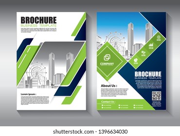 Business abstract vector template. Brochure design, cover modern layout, annual report, poster, flyer in A4 with colorful geometric shapes for tech, science, market with light background