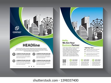 Business abstract vector template. Brochure design, cover modern layout, annual report, poster, flyer in A4 with colorful triangles, geometric shapes for tech, science, market with light background
