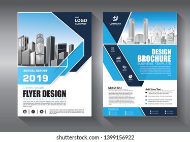 Business abstract vector template. Brochure design, cover modern layout, annual report, poster, flyer in A4 with colorful triangles, geometric shapes for tech, science, market with light background