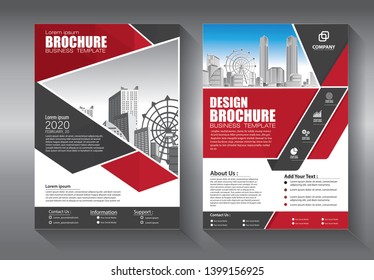 Business abstract vector template. Brochure design, cover modern layout, annual report, poster, flyer in A4 with colorful triangles, geometric shapes for tech, science, market with light background