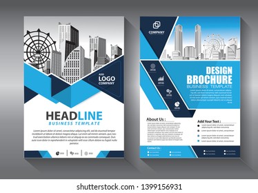 Business abstract vector template. Brochure design, cover modern layout, annual report, poster, flyer in A4 with colorful triangles, geometric shapes for tech, science, market with light background