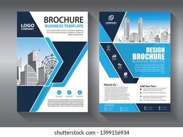 Business abstract vector template. Brochure design, cover modern layout, annual report, poster, flyer in A4 with colorful triangles, geometric shapes for tech, science, market with light background