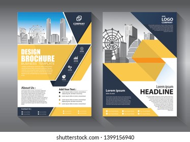 Business abstract vector template. Brochure design, cover modern layout, annual report, poster, flyer in A4 with colorful triangles, geometric shapes for tech, science, market with light background