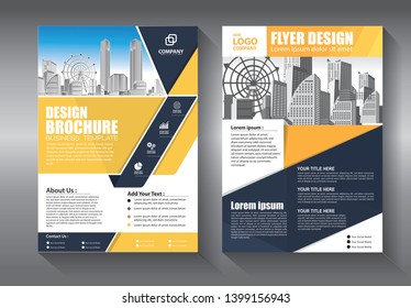Business abstract vector template. Brochure design, cover modern layout, annual report, poster, flyer in A4 with colorful triangles, geometric shapes for tech, science, market with light background