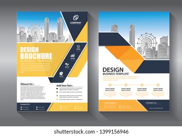 Business abstract vector template. Brochure design, cover modern layout, annual report, poster, flyer in A4 with colorful triangles, geometric shapes for tech, science, market with light background