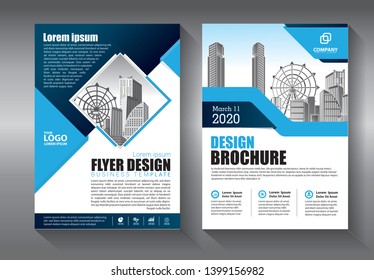 Business abstract vector template. Brochure design, cover modern layout, annual report, poster, flyer in A4 with colorful triangles, geometric shapes for tech, science, market with light background