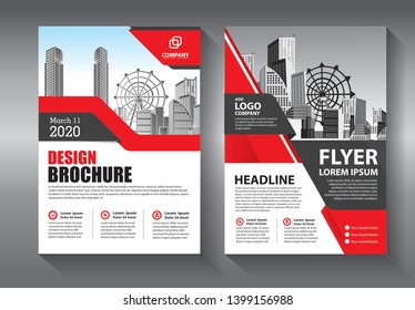 Business abstract vector template. Brochure design, cover modern layout, annual report, poster, flyer in A4 with colorful triangles, geometric shapes for tech, science, market with light background