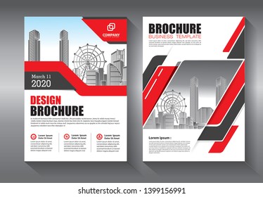 Business abstract vector template. Brochure design, cover modern layout, annual report, poster, flyer in A4 with colorful triangles, geometric shapes for tech, science, market with light background