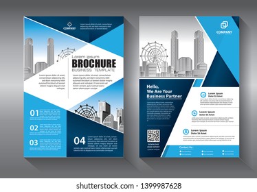Business abstract vector template. Brochure design, cover modern layout, annual report, poster, flyer in A4 with colorful triangles, geometric shapes for tech, science, market with light background