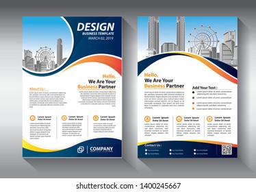 Business abstract vector template. Brochure design, cover modern layout, annual report, poster, flyer in A4 with colorful triangles, geometric shapes for tech, science, market with light background