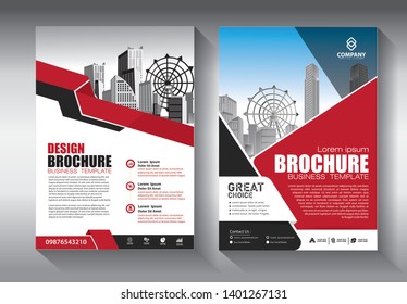 Business abstract vector template. Brochure design, cover modern layout, annual report, poster, flyer in A4 with colorful triangles, geometric shapes for tech, science, market with light background