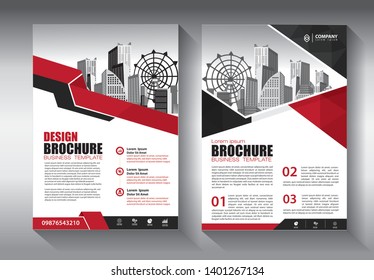 Business abstract vector template. Brochure design, cover modern layout, annual report, poster, flyer in A4 with colorful triangles, geometric shapes for tech, science, market with light background