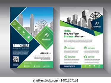 Business abstract vector template. Brochure design, cover modern layout, annual report, poster, flyer in A4 with colorful triangles, geometric shapes for tech, science, market with light background