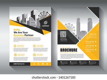 Business abstract vector template. Brochure design, cover modern layout, annual report, poster, flyer in A4 with colorful triangles, geometric shapes for tech, science, market with light background