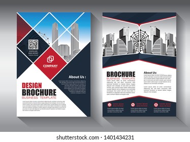 Business abstract vector template. Brochure design, cover modern layout, annual report, poster, flyer in A4 with colorful triangles, geometric shapes for tech, science, market with light background