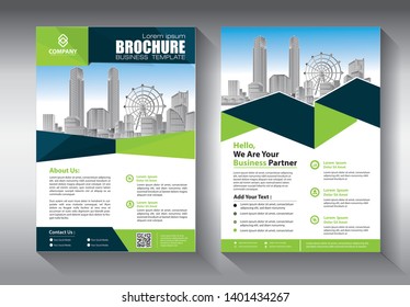 Business abstract vector template. Brochure design, cover modern layout, annual report, poster, flyer in A4 with colorful triangles, geometric shapes for tech, science, market with light background