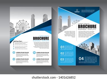 Business abstract vector template. Brochure design, cover modern layout, annual report, poster, flyer in A4 with colorful triangles, geometric shapes for tech, science, market with light background