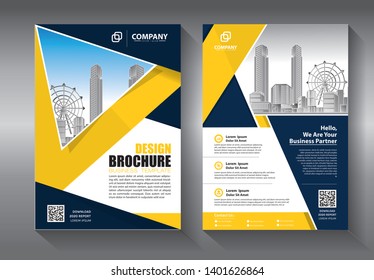 Business abstract vector template. Brochure design, cover modern layout, annual report, poster, flyer in A4 with colorful triangles, geometric shapes for tech, science, market with light background