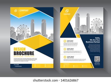 Business abstract vector template. Brochure design, cover modern layout, annual report, poster, flyer in A4 with colorful triangles, geometric shapes for tech, science, market with light background