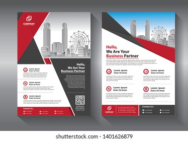 Business abstract vector template. Brochure design, cover modern layout, annual report, poster, flyer in A4 with colorful triangles, geometric shapes for tech, science, market with light background