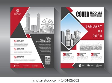 Business abstract vector template. Brochure design, cover modern layout, annual report, poster, flyer in A4 with colorful triangles, geometric shapes for tech, science, market with light background