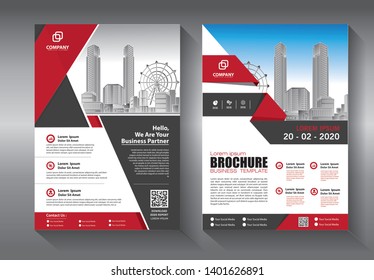 Business abstract vector template. Brochure design, cover modern layout, annual report, poster, flyer in A4 with colorful triangles, geometric shapes for tech, science, market with light background