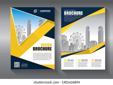 Business abstract vector template. Brochure design, cover modern layout, annual report, poster, flyer in A4 with colorful triangles, geometric shapes for tech, science, market with light background