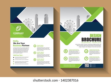 Business abstract vector template. Brochure design, cover modern layout, annual report, poster, flyer in A4 with colorful triangles, geometric shapes for tech, science, market with light background