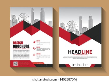Business abstract vector template. Brochure design, cover modern layout, annual report, poster, flyer in A4 with colorful triangles, geometric shapes for tech, science, market with light background